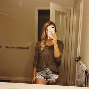 Oversized open back sweater